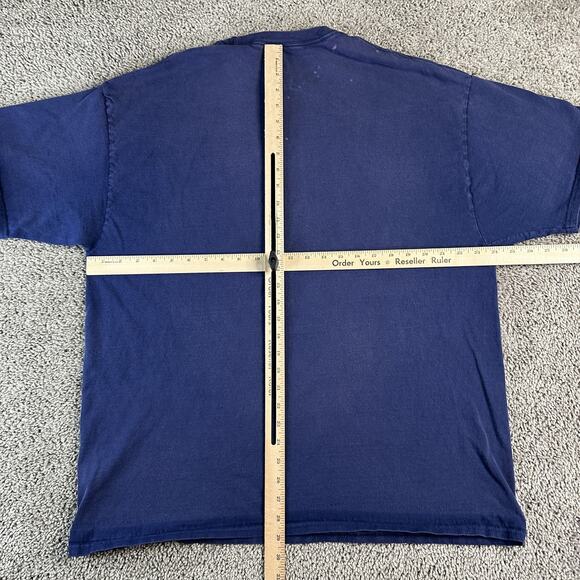 Yankees Stand For The Flag Shirt Mens 2XL Blue Hanes Patriotic Cross Graphic Tee - Picture 8 of 11